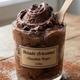 helado artesanal de chocolate